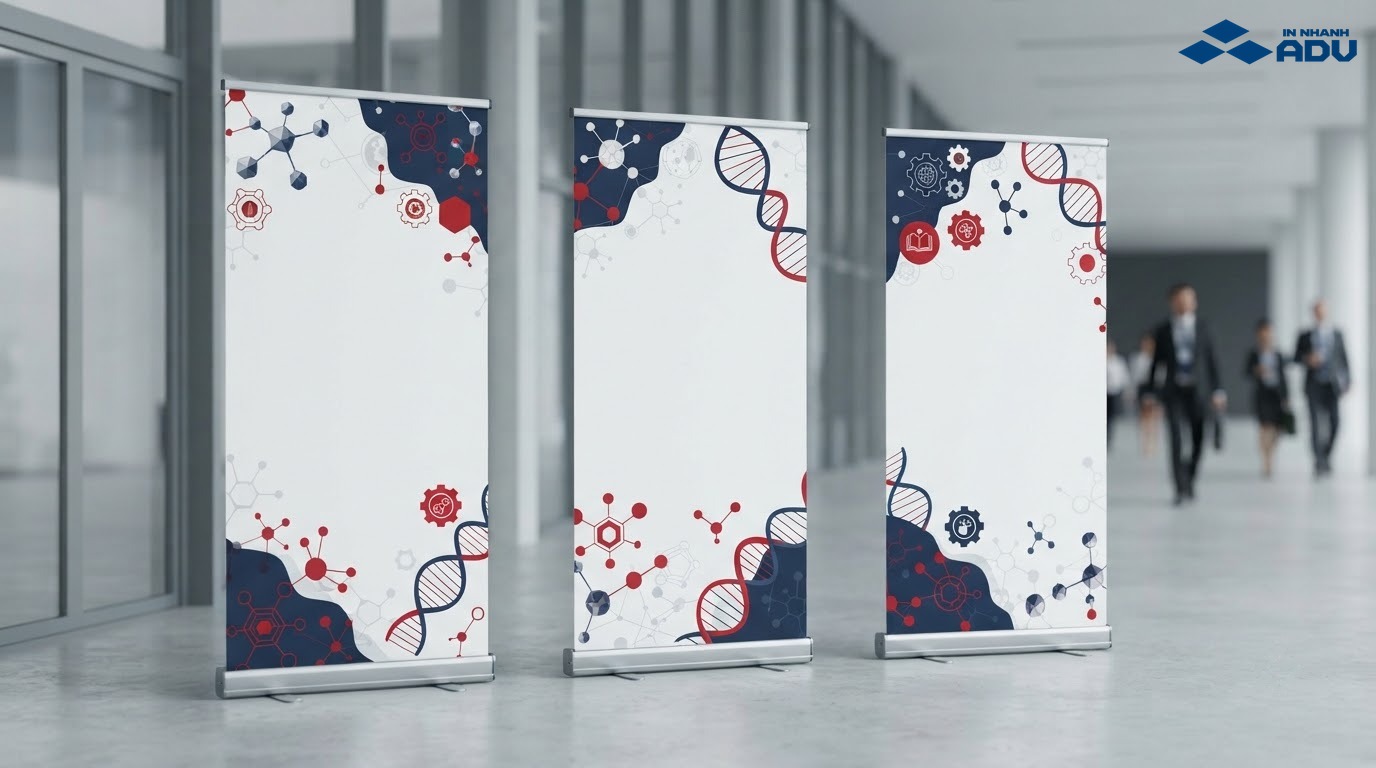 Mẫu standee hội thảo khoa học, y tế và giáo dục
