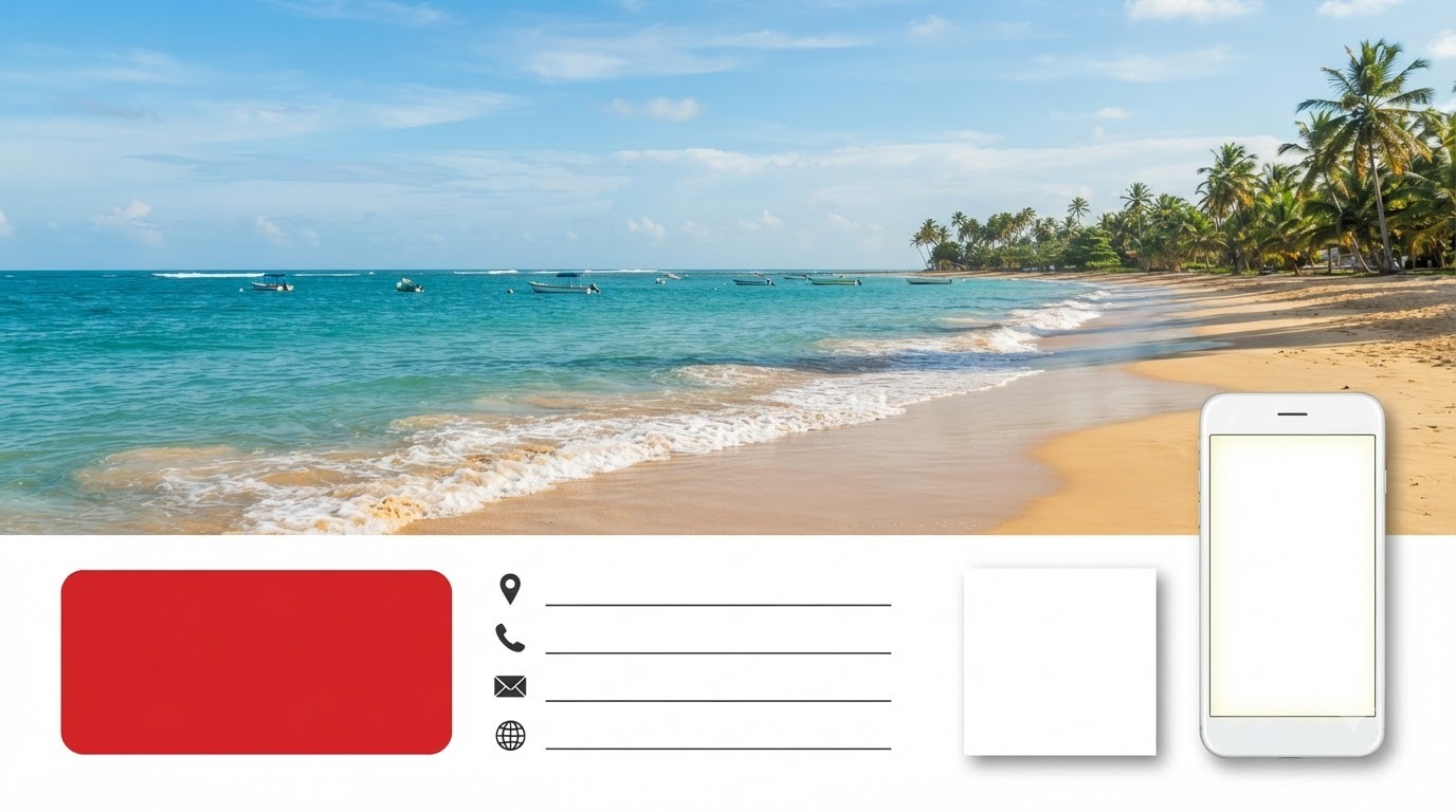 Vùng kêu gọi hành động và vị trí dành cho mã đặt tour trên tờ rơi du lịch