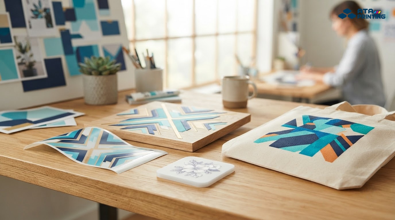 Các sản phẩm ứng dụng in UV trên decal, gỗ, nhựa và vải