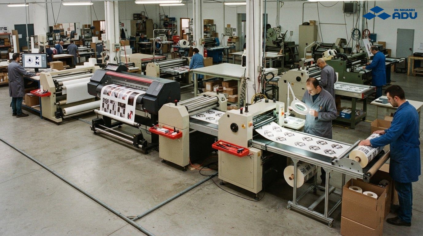 Quy trình sản xuất sticker từ thiết kế đến đóng gói
